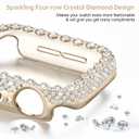 Bling Bumper Case Compatible with Apple Watch Series 6/5/4/SE 3/SE 2/SE 44mm, Diamond Protective Face Cover for Women,Hard PC Frame for iWatch 44mm