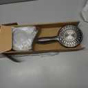 Handheld Showerhead & Rain Shower Combo for Easy Reach, 27.5" Drill-free Stainless Steel Slide Bar, 5”of 5-setting Handheld Shower and Showerhead, with 5ft Hose -Brush Nickel