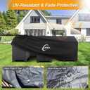 Kipiea Outdoor Furniture Covers Waterproof, 420D Heavy-Duty Patio Furniture Set Covers, No Tears Anti UV No Fading(114" L x 78" W x 28" H)