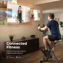 Sunny Health & Fitness Smart Folding X-Bike, Portable Compact Exercise Bike for Indoor Cycling Workout, Home Cardio Training Machine, Free SunnyFit App Bluetooth Connect