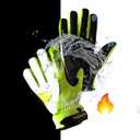 Reflective Winter Gloves Fluorescent Hi-Vis Cold Weather Warm Gloves for Cycling & Running, Windproof and Water Proof with Touchscreen Grip (Small)