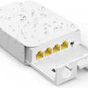 YuanLey Outdoor Gigabit PoE Extender 1 in 3 Out, 802.3af/at 4 Port PoE Repeater IP66 Waterproof, Vlan, Extend Additional 100m(328ft) of Power and Data Transmission, Wall Mount Plug and Play