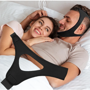 Anti-Snoring Chin Strap Devices, Chin Strap for Sleeping, Effective Stop Snoring Solution, Adjustable Breathable Chin Strap for Men and Women Sleeping, Black06