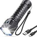 WdtPro Rechargeable Flashlights High Lumens, 2000mAh Super Bright LED Flashlight, Metal Pocket Flash Light Small EDC Flash Light for Home Camping Fishing Hiking