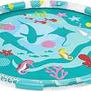 H2OGO! 65" Underwater Utopia Splash Pad - Inflatable 65" Marine Water Sprinkler, Shallow Rim Wading Pool Mat, Outdoor Fountain Sprayer, Toddler-Kid 2+