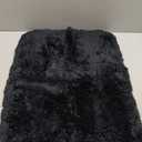 Small Bathroom Rug 17x24 Non Slip Black Fluffy Bath Mat for Bathroom Floor Washable Plush Luxury Bath Rug for Tub Soft Shaggy Shower Mat