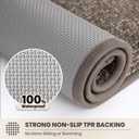 PURRUGS Dirt Trapping Door Mat 32" x 47", Non-Slip Machine Washable Entry Rug, Entrance Mat, Indoor Front Door Mat, Super Absorbent Entryway Rug for Muddy Shoes & Paws, Heathered Beige