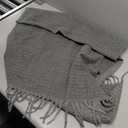 Wander Agio Unisex Scarves Pure Cozy Winter Warm Wrap Ribbed Shawl for Men Women Fall Soft Textured Fashion Solid Scarf