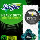 Swiffer Sweeper Heavy Duty Dry Multi-Surface Cloth Refills for Floor Sweeping and Cleaning, Unstopables Fresh Scent, 20 Count