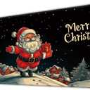 Desk Pad Protector, Office Desk Mat, Large Mouse Pad, Non-Slip Desk Blotter, 23.6x11.8 inch, Merry Christmas Claus Delivering Presents