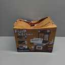 Kitchen Set for Toddler with Sound and LightPretend Cooking Food Set,Kids Kitchen PlaysetPlay Sink with Running Water and Electronic Induction StoveKitchen Accessories (red Kitchen and More Food)