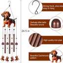 Gifts for Mom, Wind Chimes for Outside Perfect for Outdoor Gardens Patios Home Decor, Features Melodious Tones Create a Zen Atmosphere, Retirement Gifts for Women Men(Colorful Dachshund)