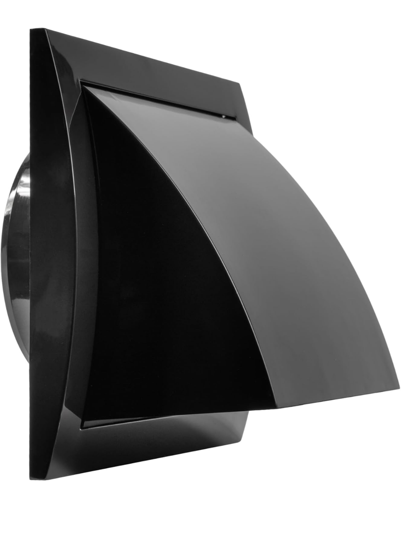 White ABS Plastic Exhaust Vent Hood with Flap - 4 Inch Fit - For Bathroom, Kitchen, Laundrie and Garage Ventilation Systems