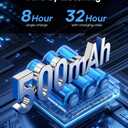 Open Ear Earbuds Wireless Bluetooth 5.4 with Touchscreen Charging Case, 32H Playtime, 6g Lightweight Running Headphones, Sport Over The Ear Earbuds for Running Cycling Workouts...White