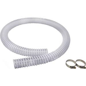 Sealproof 1.5" x 6 FT Pool Filter Pump Connection Hose for Above Ground Pools, 1-1/2 Inch ID Dia x 72" Premium Quality Kinkproof PVC, Made in USA | Cut to Desired Length, Includes 2 Hose Clamps