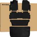 Floor Mats & Trunk Mat for Honda Odyssey 2018-2023 2024 2025 3 Rows Full Set with Cargo Liner,TPE All Weather Protection Car Floor Liners Accessory Custom Fit for Honda Odyssey-Black