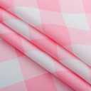 Pink and White Gingham Buffalo Check Checkered Tablecloth - 60" X 102" Rectangle Tablecloth Oblong Polyester Pink Plaid Table Cover Reusable Water Resistant for Spring Valentine Holiday Picnic Dinner