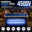 2026 Solar Bug Zapper Outdoor Waterproof Mosquito Repellent Outdoor Patio | 4500V Mosquito Trap & Killer for Moths,Gnats,Flies,Small Flying Insect,18W Solar Powered Fly Zapper for Backyard,Garden,Patio
