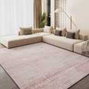Pink Boho 8x10 Area Rugs for Nursery Playroom Soft Rugs for Living Room Bedroom Dining Room Washable Non Slip Cozy Neutral Rug for Kids Baby Girl Princess Toddler (8x10 ft)