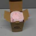 UGASA Valentines Day Pillow Covers 18x18 Inch Set of 2 Cute Heart Pattern Plush Jacquard Romantic Love Decorative Throw Pillow Pillowcases for Lover Girls Wedding Sofa Living Room Bed, Light Pink