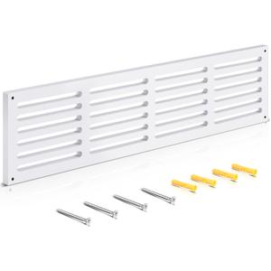 Leinuosen 1 Pcs 32 x 8 Inch Return Air Vent Cover Fit for 30" x 6" Duct Opening Cold Air HVAC Wall Grille PVC for Sidewall and Ceiling Home Bathroom Kitchen Improvement