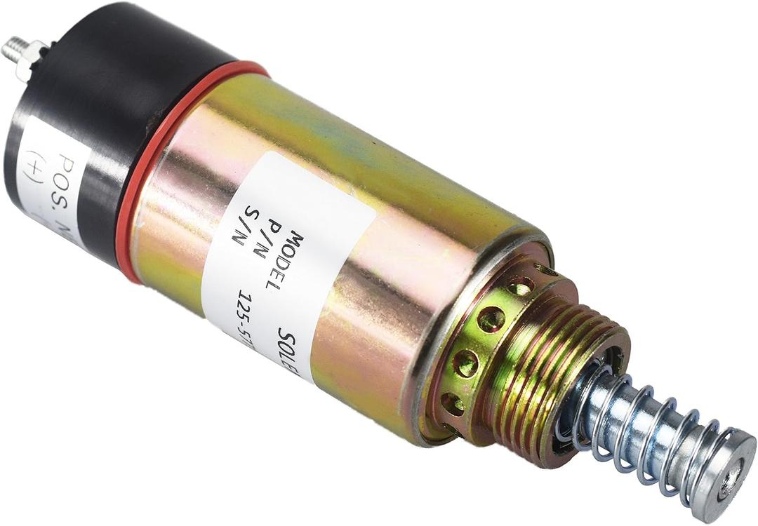 125-5771 Fuel Shut Off Solenoid 9X5312 For Caterpillar 3114 3116 3126 Engine 2 Terminals 12VDC