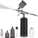 Ovaga 32PSI Airbrush Kit, Rechargeable Cordless Airbrush Compressor, Auto Handheld Airbrush Gun, Airbrush Set Portable Wireless Air Brush for Barber, Nail Art