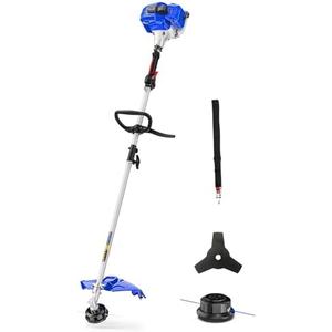 WILD BADGER POWER 26cc Weed Wacker Gas Powered, 3 in 1 String Trimmer/Edger 17'' with 10'' Brush Cutter,Rubber Handle & Shoulder Strap Included