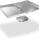 Grease Tray with Catch Pan - Dyna Glo Grill Replacement Parts, Adjustable Stainless Drip Pan for Gas Grill Models from Dyna Glo, Nexgrill, Expert Grill, Kenmore, BHG and More (Width 24"-30")