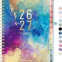 Jul 2026 - Dec 2027 Planner, Forvencer 18 Month Academic Planner 2026-2027, 8.5" x 11", Calendar Planner Weekly and Monthly, Daily Agenda Book, School Supplies for Student Teacher, A4, Marble Style