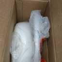 LUE BONA Adjustable Vanity Stool, 360 Swivel Chair for Makeup Room, White Faux Leather Stool for Bathroom & Living Room