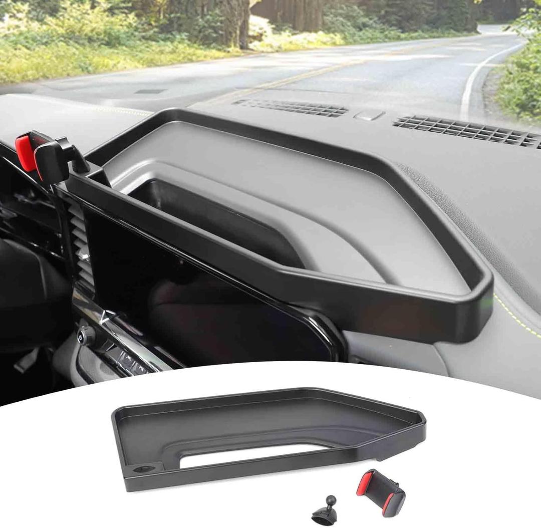 for Silverado Center Console Dash Tray Phone Holder Mount, Dashboard Storage Box Organizer for Chevy Silverado 2022 2023 2024