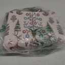 LIVEBOX Washable Rugs 3x5, Soft Vintage Neutral Rugs, Christmas Holiday Rug for Entryway with No-Slip Backing Retro Carpet for Kitchen Laundry Room (Beige)