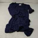 PRETTYGARDEN Fall Dresses for Women 2025 Casual Long Sleeve Smocked Ruffle Flowy Elegant Wedding Guest Maxi Dress Pockets (Large, Navy Blue)