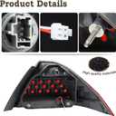 Left Driver Side Tail Light Fit for 2006 2007 Honda Accord LX EX EXL Sedan 4-Door Rear Lamp Assembly Red Lens and Housing W/Bulb W/O Unit Module LH 33551SDAA32 HO2818130