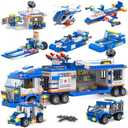 EP EXERCISE N PLAY City Police Car Building Sets, Police Station Truck Toy Blocks Set with Prison Helicopter Cop Car Boat for Boys and Kids Aged 6-12 (1552 Pieces)