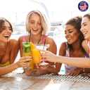 Glotoch Express 500 PCS Individually Wrapped Black Plastic Straws, 10.25'' Long, 0.24'' Diameter Disposable Drinking Straws for Every Occasion, Party, Made in USA