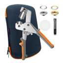 Heavy Duty Grommet Kit with Bag and 200 pcs 10mm Grommets, Complete Eyelet & Grommet Tool Kit for DIY Tarp Ring Repair and Installation