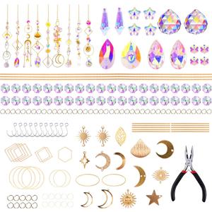 Felixcraft Suncatcher Kit, Crystal Suncatcher Making Kit with 56 Suncatcher Beads & 180 Pcs DIY Accessories, Great Craft Kit for Adult to Make Suncatchers for Windows Hanging, Medium Felixcraft Suncatcher Kit, Crystal Suncatcher Making Kit with 56 Suncatcher Beads & 180 Pcs DIY Accessories, Great Craft Kit for Adult to Make Suncatchers for Windows Hanging, Medium