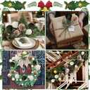 36 Pcs Neutral Christmas Tree Picks Velvet Ball Spheres 7.9 Inch Christmas Tree Picks Ball Ornaments DIY Crafts for Xmas Vase Fillers Wreath Home Office Party Decor(Brown,Beige,Green)