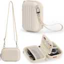 Cwatcun Carrying & Protective Case for Digital Camera with 2 Carrying Ways, Hardshell Lightweight Small Camera Sling Case Compatible with KODAK PIXPRO/Canon PowerShot/Sony DSCW800 DSCW830