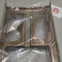 Voodonala Wood Style Gear Console Panel Cover Shift Cup Holder Panel Cover Trim for Ford F150 2015-2020 (Wood,1pc,ABS)