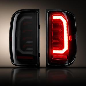 Animated Starting Sequence LED Tail Light Assembly, Compatible for 2014-2018 Chevy Silverado 1500 2500HD 3500HD, 2016-2018 GMC Sierra 3500HD, Taillight Brake Lamp (Full Housing with Integrated Bulbs)