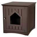 TRIXIE Small Litter Box Enclosure - Indoor Furniture for Cats - Use to Cover Litter - Add a Bed for a Retreat - Brown