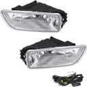 Driving Fog Lights Lamps Replacement for Honda Accord 2003-2007 Sedan JDM Japan style full kit 4 Door Only Rare with H11 12V 55W Halogen Bulbs & Wiring Harness Kit (Clear Lens)