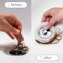 Hair Catcher for Shower Drain & Bathtub  TubRing Pop-Up Drain Protector & Strainer, Reusable Silicone Stopper for Bathroom Clog Prevention, Fits 1.85"2.16" Drains | White