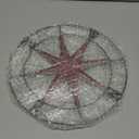 Aboxoo Round Metal Compass Decorative Compass Metal Wall Art Hanging Wall Sculpture 11 Inch Diameter Farmhouse Decor Indoor or Outdoor Sign (Red)