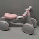 SEREED Baby Balance Bike for 1 Year Old Boys Girls 12-24 Month Toddler Balance Bike, 4 Wheels Toddler First Bike, First Birthday Gifts (Pink)