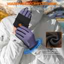 rivmount Winter Gloves Women Men, Cold Weather Touch Screen Liner Glove, Windproof 3-Layers, for Running, Cycling, Biking, Hiking, Driving (Small, Purple)
