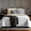 HomeSmart White Weighted Blanket Queen Size 20lbs, Ultra Soft Fabric, Oversized Queen Weighted Blanket, 92x88